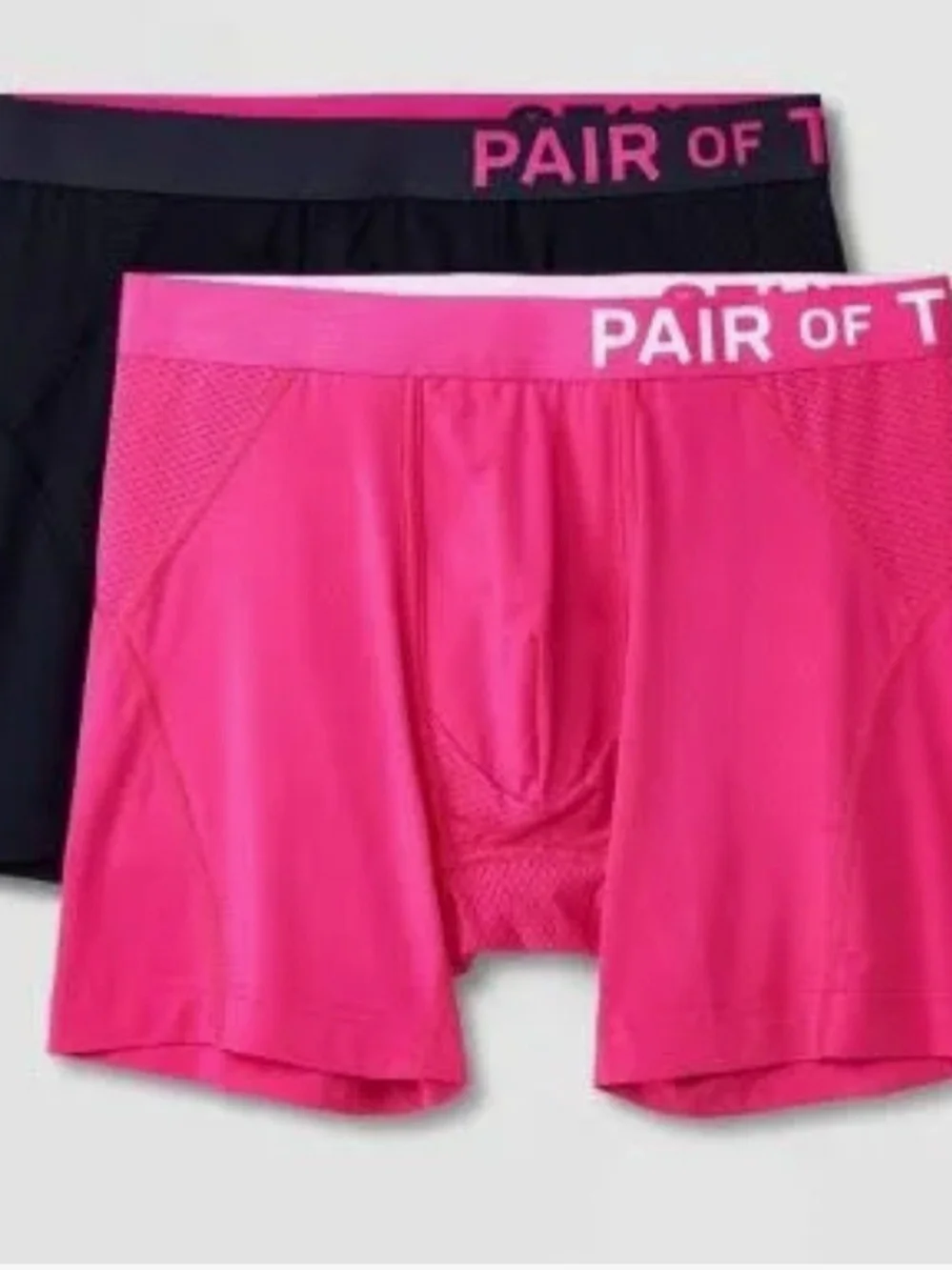 Pair of Thiefs Men's 2-Pack Boxer Briefs - Pink & Black